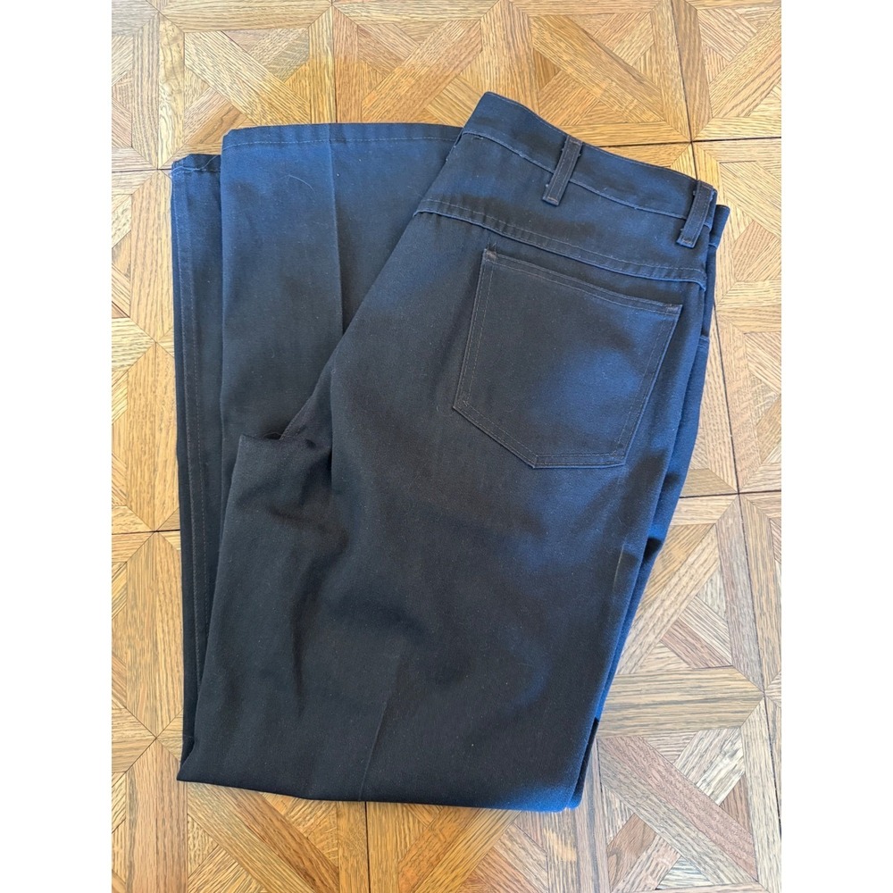 Vintage Unitog Navy Work Pants Mens 36 Union Made Permanent Press 10